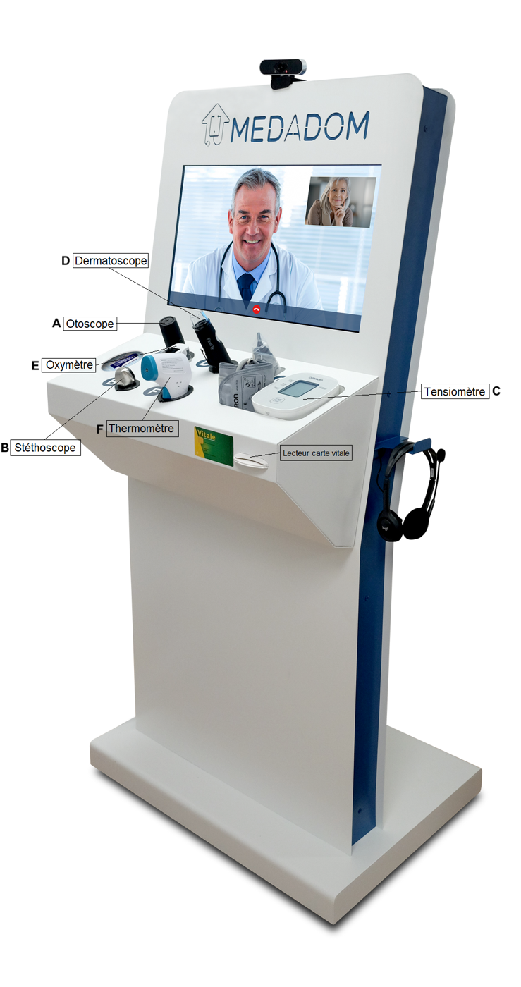 Borne de téléconsultation Medadom